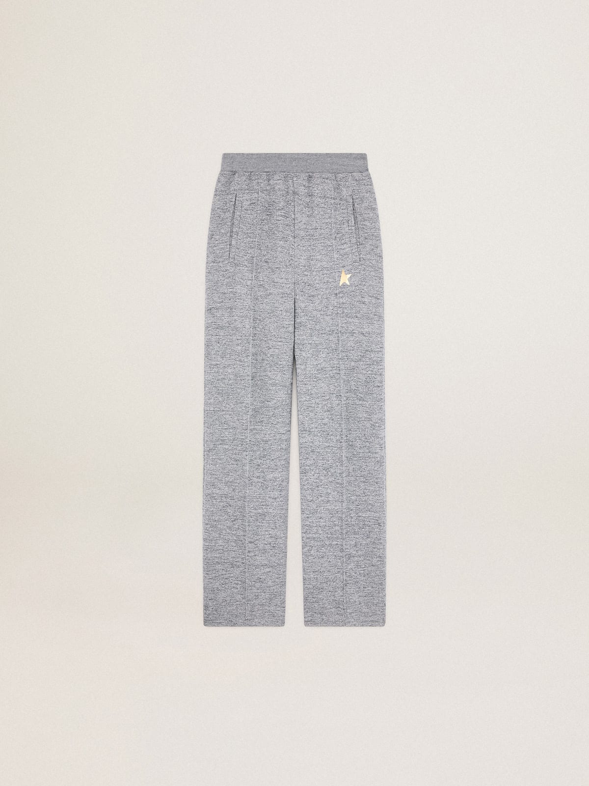 Gray joggers with gold star on the front